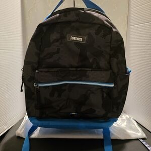 FORTNITE  Camo Backpack with Blue Trim
